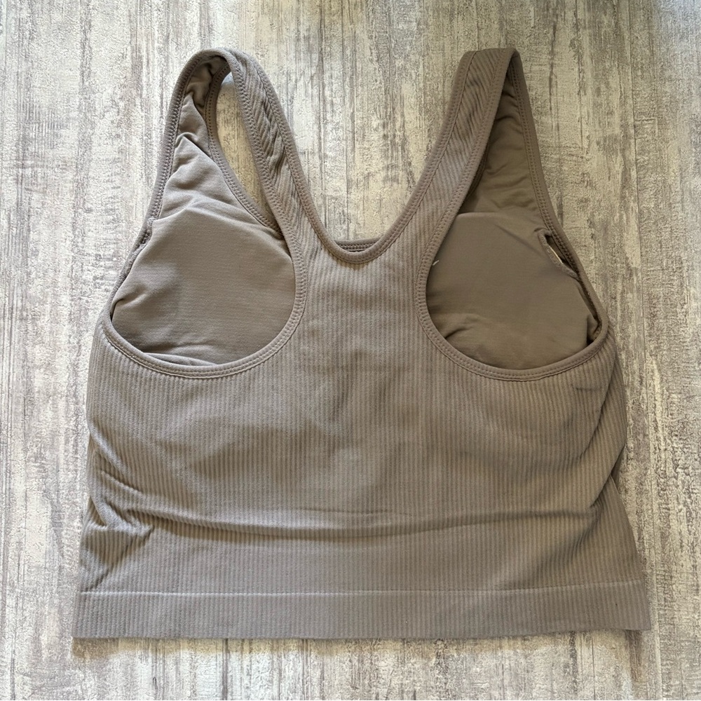 Ribbed Gray Tanktop / sports bra - Picture 2 of 2
